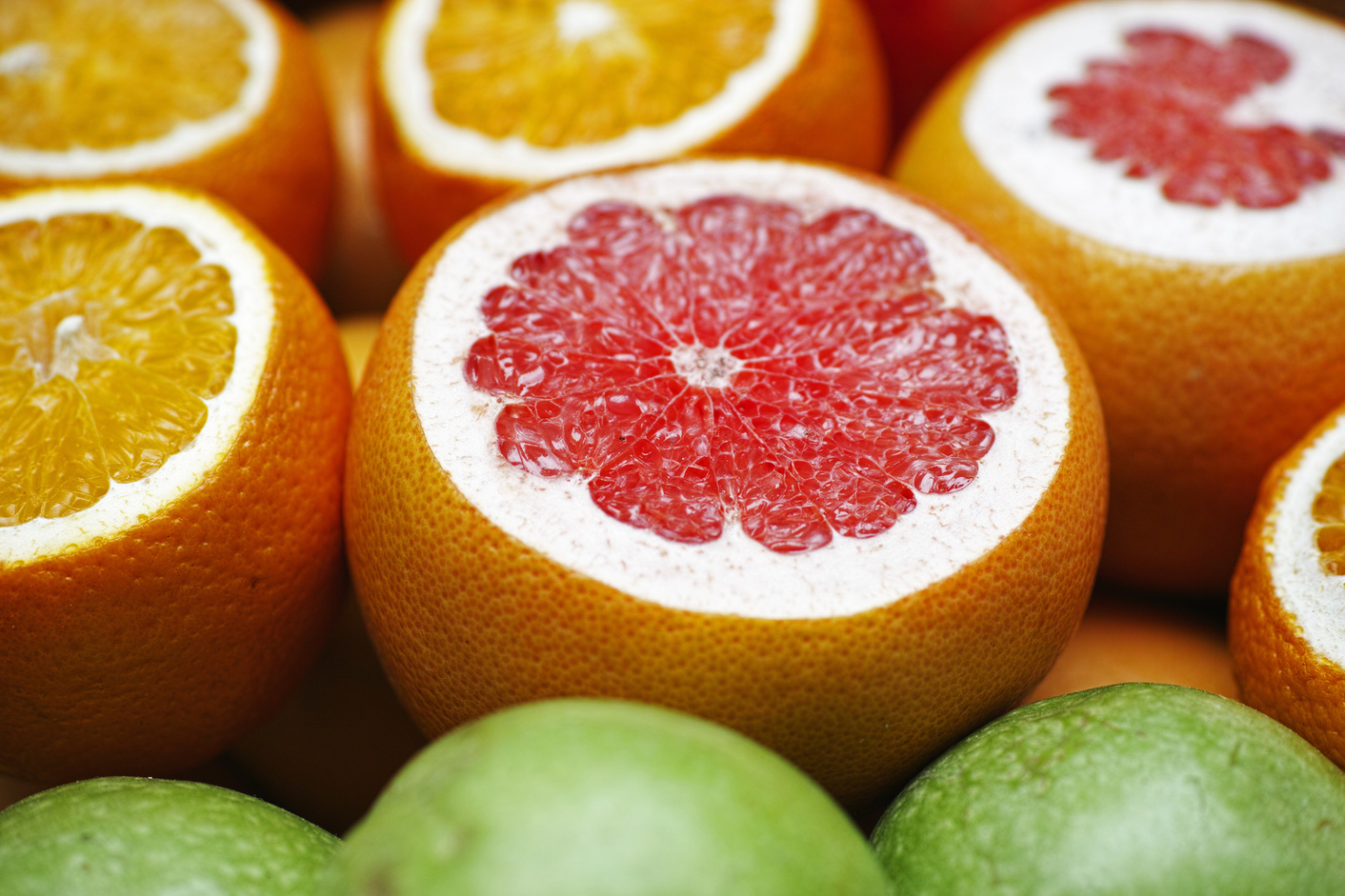 Healthy Grape Fruit Oranges